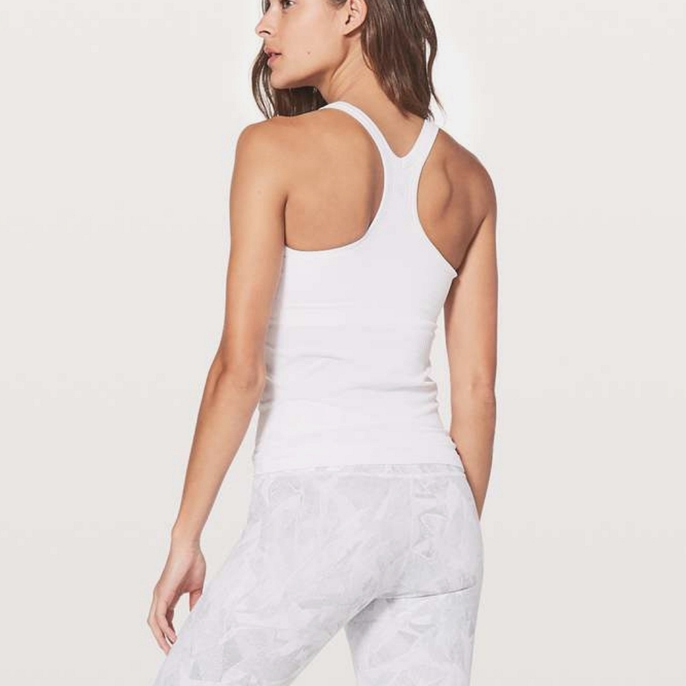 Lululemon Ebb to Street II white tank